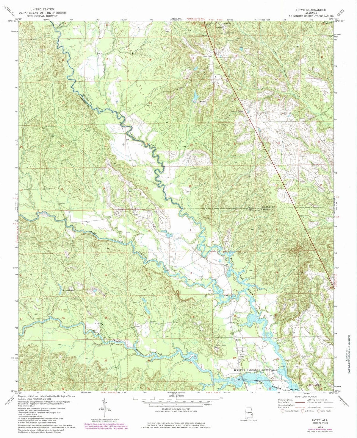 1973 Howe, AL - Alabama - USGS Topographic Map