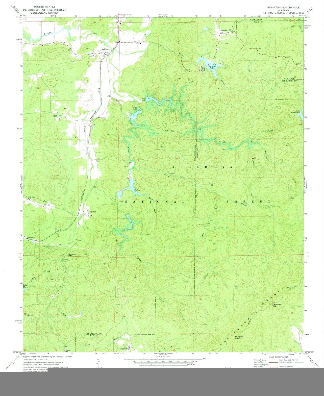 1969 Ironaton, AL - Alabama - USGS Topographic Map