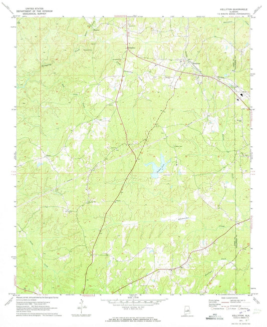 1971 Kellyton, AL - Alabama - USGS Topographic Map