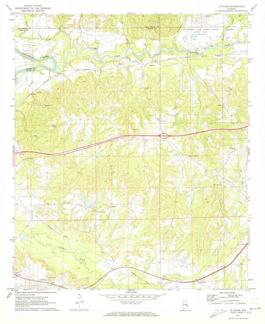 1971 La Place, AL - Alabama - USGS Topographic Map