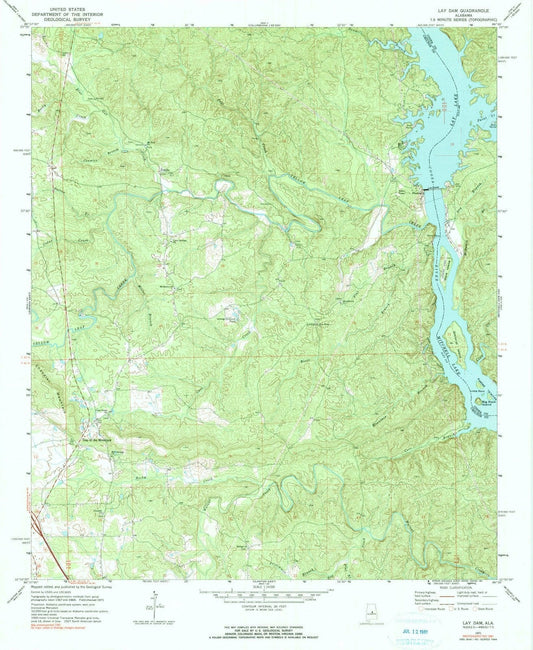 1971 Layam, AL - Alabama - USGS Topographic Map