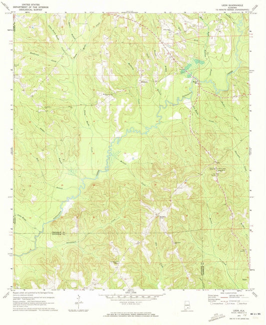 1971 Leon, AL - Alabama - USGS Topographic Map