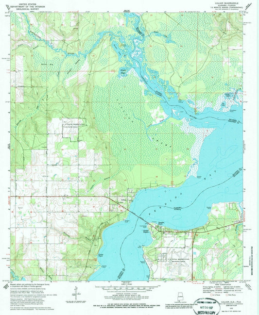 1970 Lillian, AL - Alabama - USGS Topographic Map