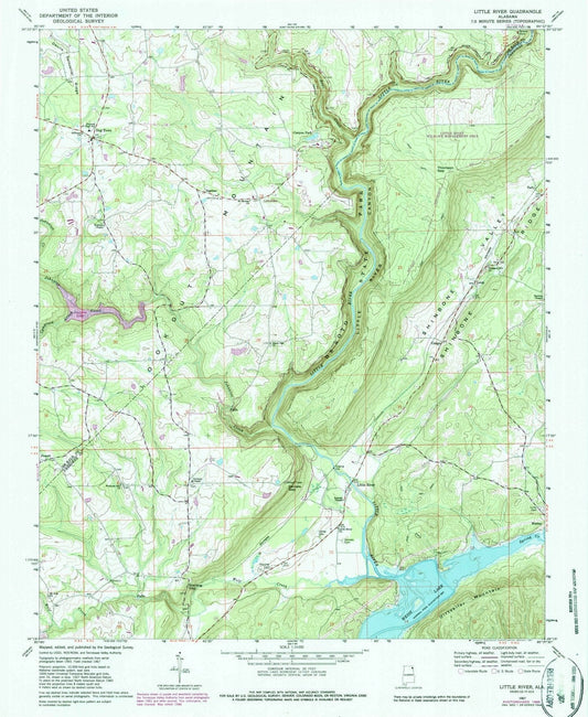 1967 Little River, AL - Alabama - USGS Topographic Map