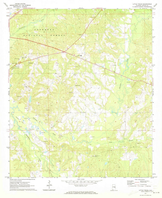 1971 Little Texas, AL - Alabama - USGS Topographic Map