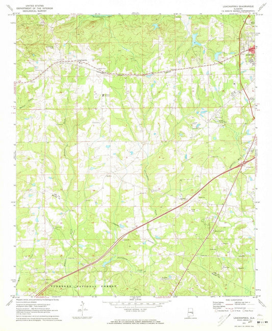 1971 Loachapoka, AL - Alabama - USGS Topographic Map