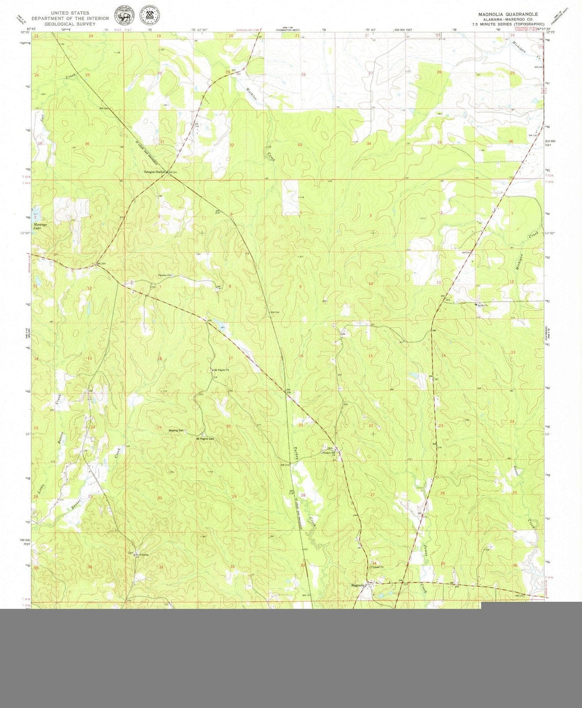 1978 Magnolia, AL - Alabama - USGS Topographic Map