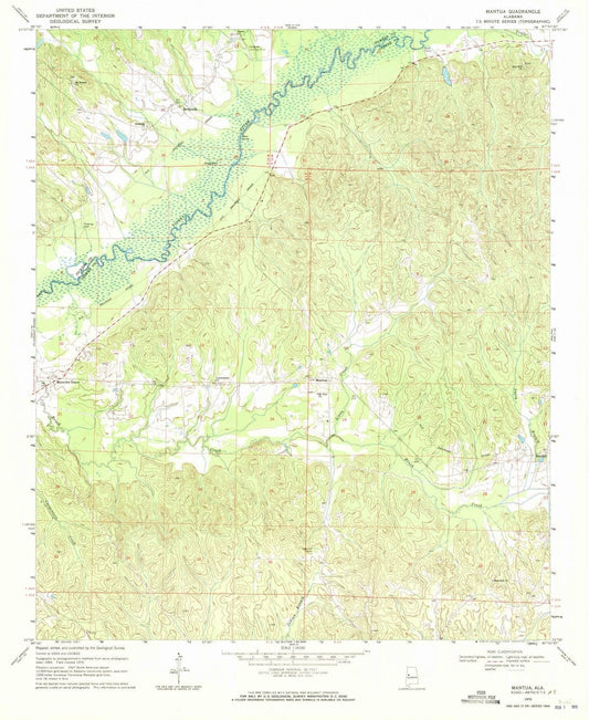 1970 Mantua, AL - Alabama - USGS Topographic Map