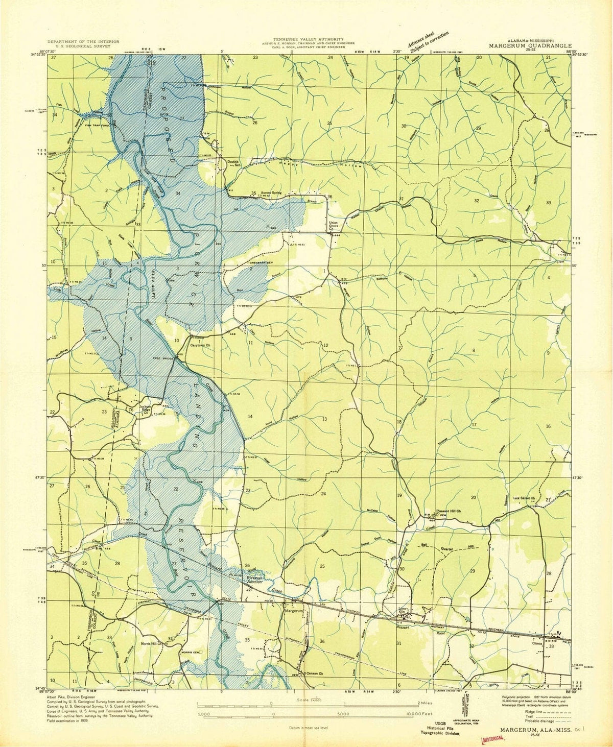 1936 Margerum, AL - Alabama - USGS Topographic Map