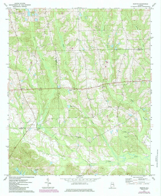 1971 Marvyn, AL - Alabama - USGS Topographic Map