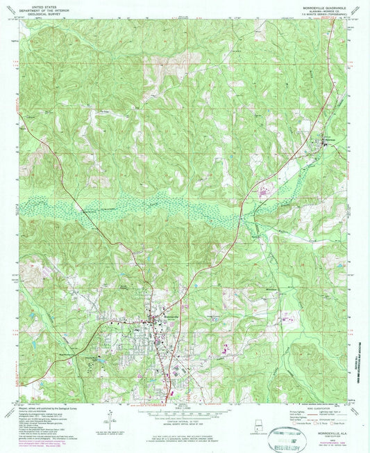 1972 Monroeville, AL - Alabama - USGS Topographic Map