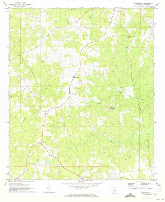 1971 Moorefield, AL - Alabama - USGS Topographic Map