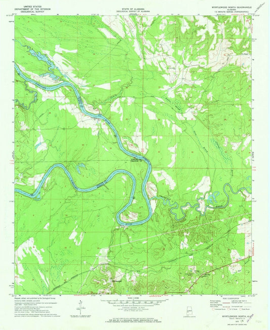 1970 Myrtlewood North, AL - Alabama - USGS Topographic Map