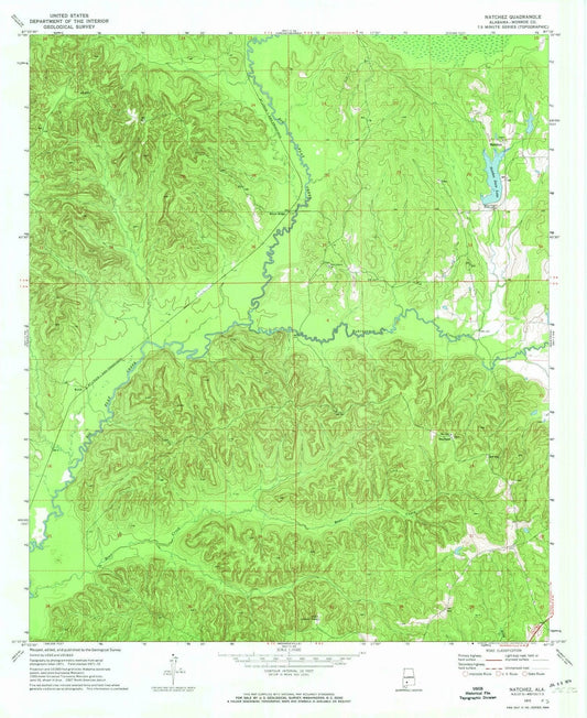 1972 Natchez, AL - Alabama - USGS Topographic Map