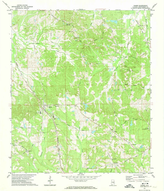 1971 Ramer, AL - Alabama - USGS Topographic Map
