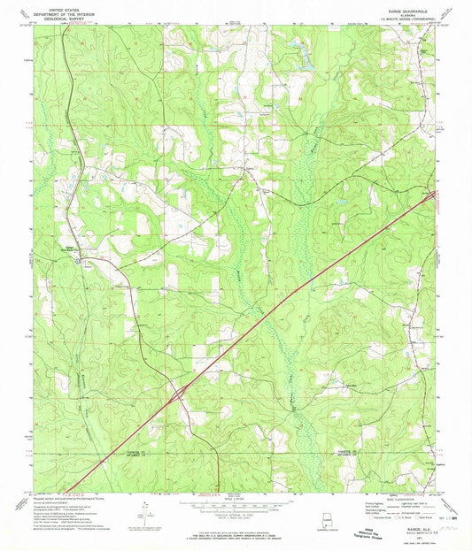 1971 Range, AL - Alabama - USGS Topographic Map