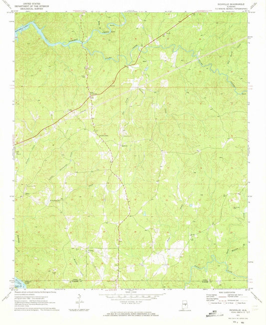 1971 Richville, AL - Alabama - USGS Topographic Map