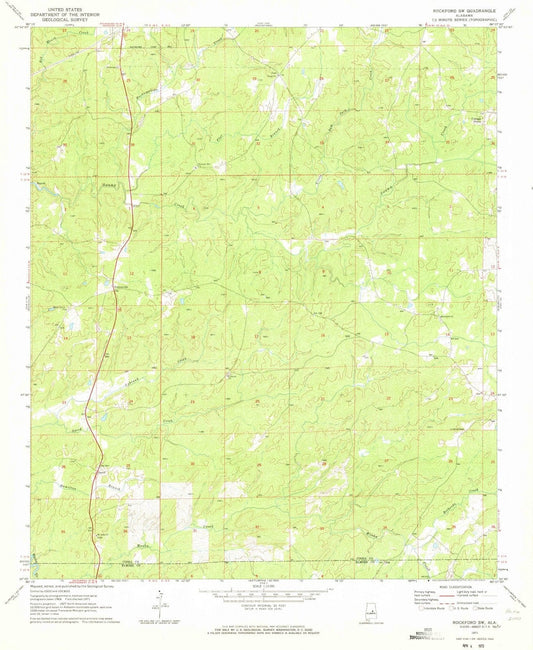 1971 Rockford, AL - Alabama - USGS Topographic Map
