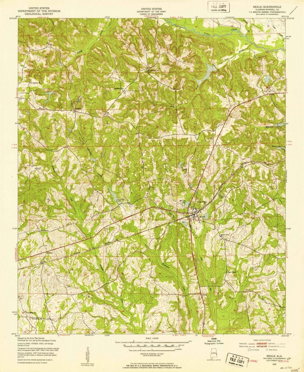 1950 Seale, AL - Alabama - USGS Topographic Map