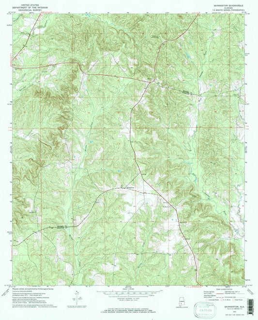 1971 Skinnerton, AL - Alabama - USGS Topographic Map
