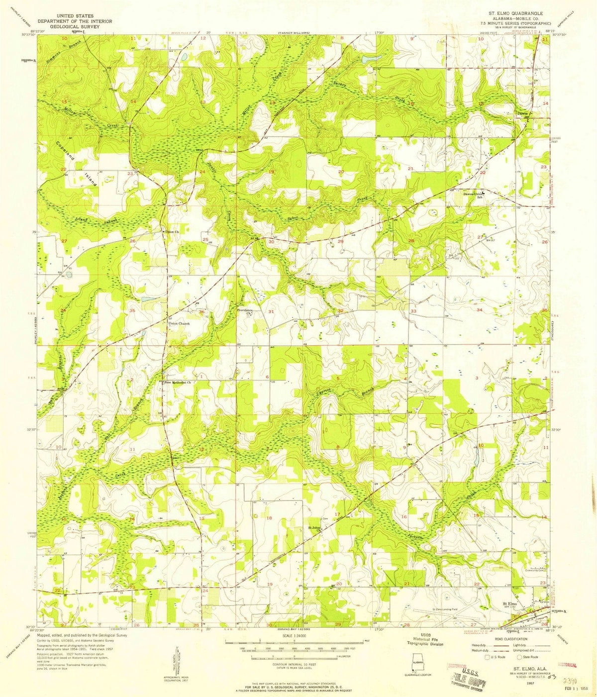 1957 St. Elmo, AL - Alabama - USGS Topographic Map