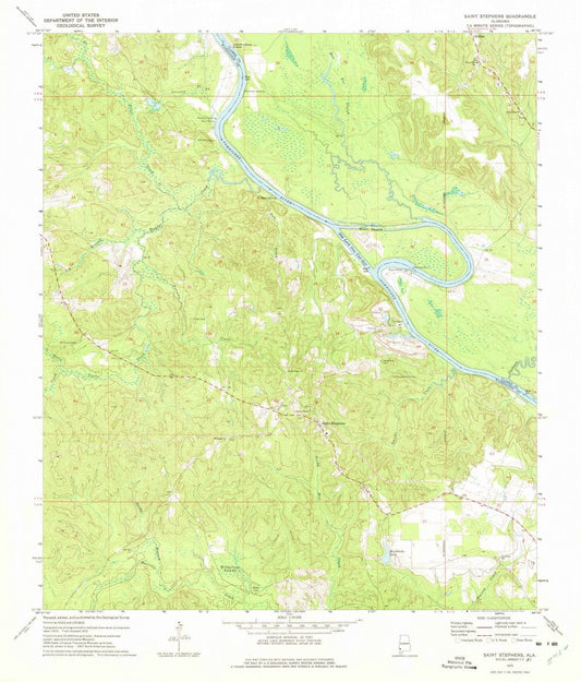 1972 St. Stephens, AL - Alabama - USGS Topographic Map