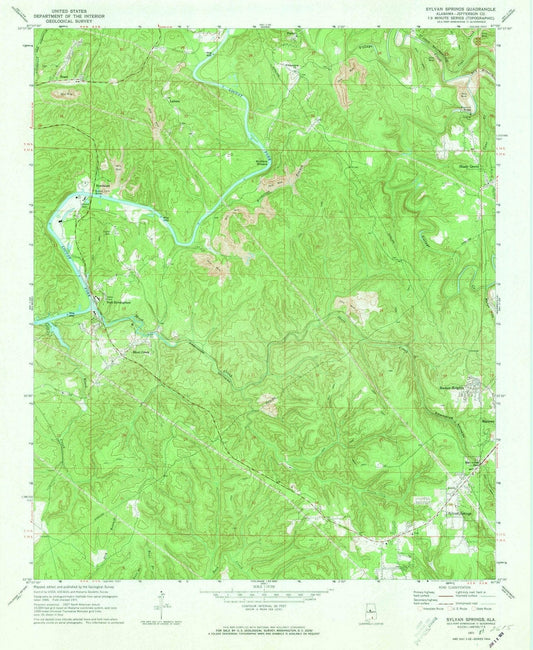 1971 Sylvan Springs, AL - Alabama - USGS Topographic Map