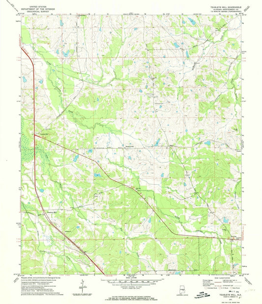 1971 Teasleys Mill, AL - Alabama - USGS Topographic Map
