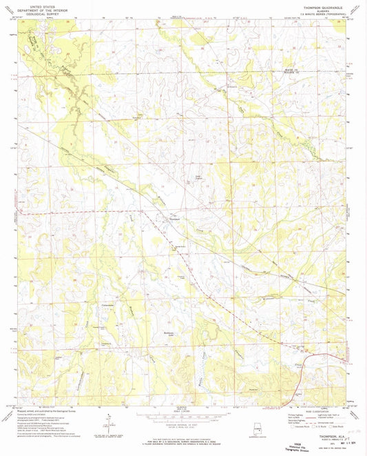 1971 Thompson, AL - Alabama - USGS Topographic Map