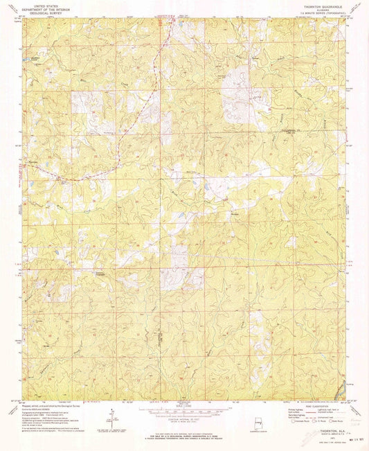 1971 Thornton, AL - Alabama - USGS Topographic Map