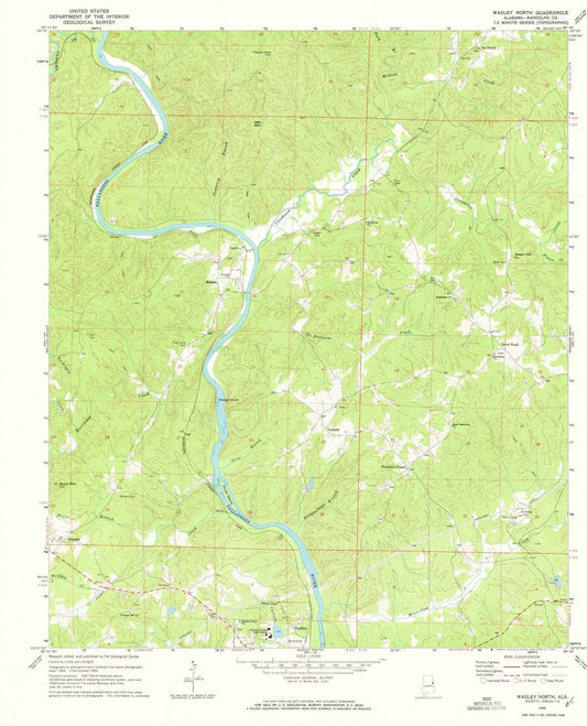 1969 Wadley North, AL - Alabama - USGS Topographic Map