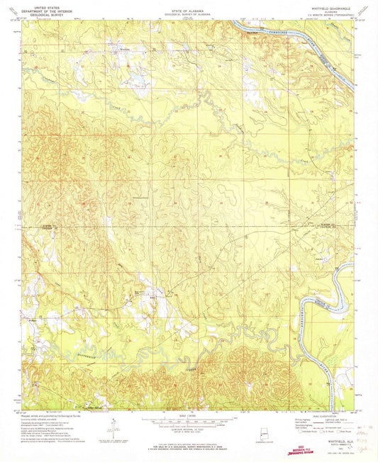 1971 Whitfield, AL - Alabama - USGS Topographic Map