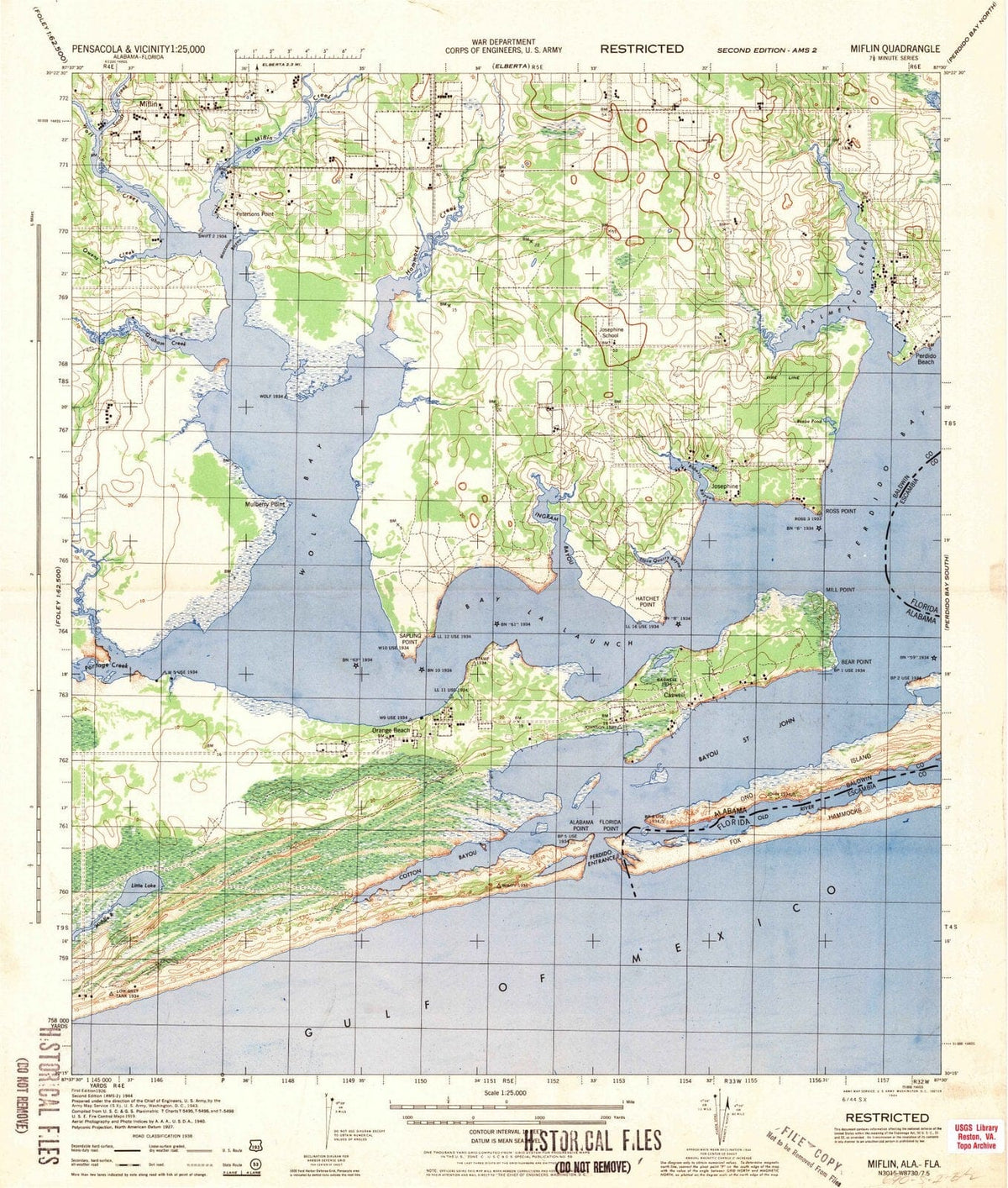 1944 Miflin, AL - Alabama - USGS Topographic Map