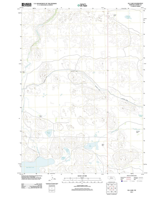 2011 Ell Lake, NE - Nebraska - USGS Topographic Map