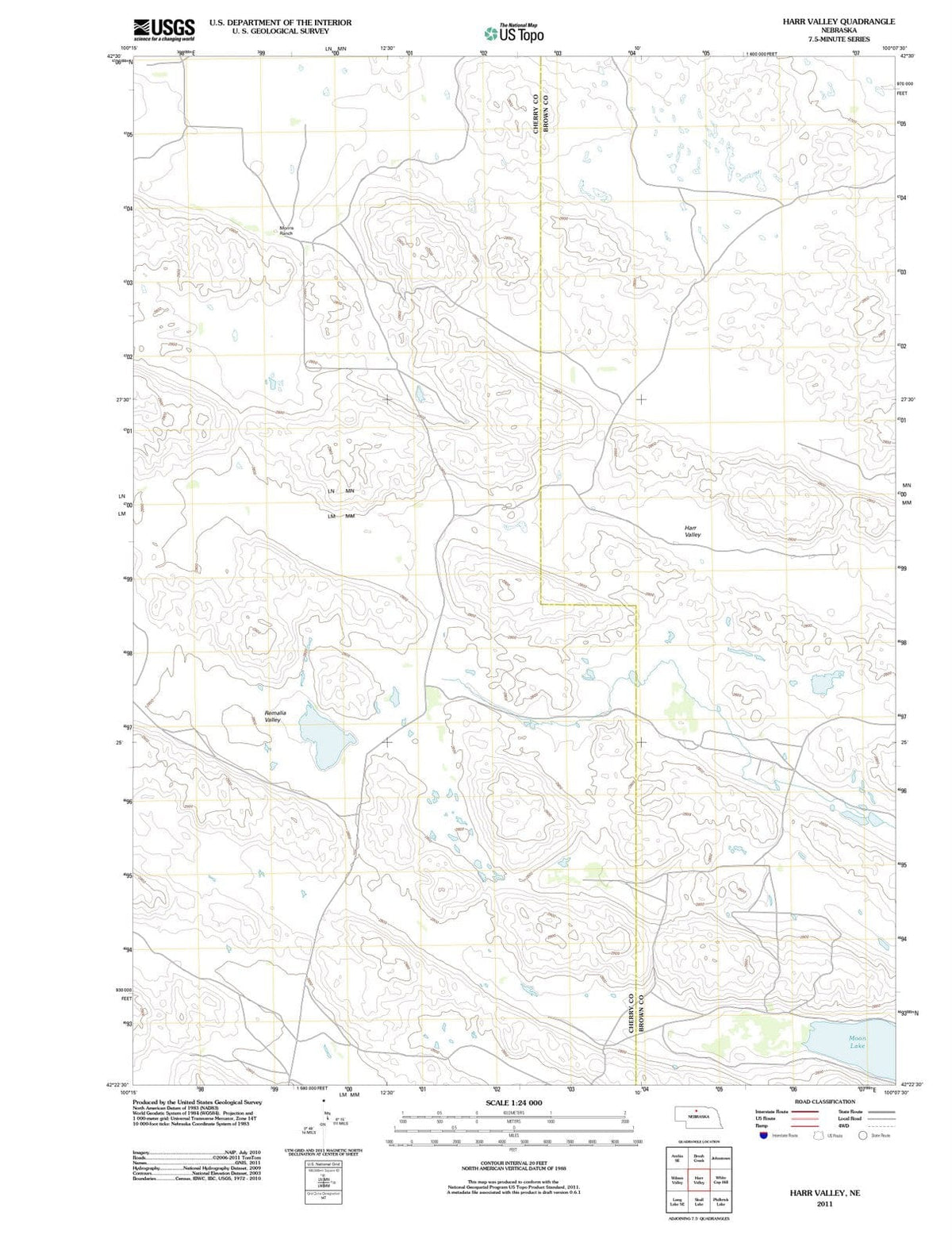 2011 HARR Valley, NE - Nebraska - USGS Topographic Map
