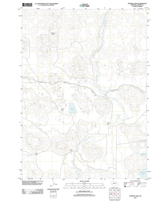 2011 Hudson Lake, NE - Nebraska - USGS Topographic Map