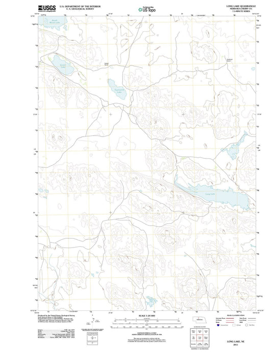 2011 Long Lake, NE - Nebraska - USGS Topographic Map
