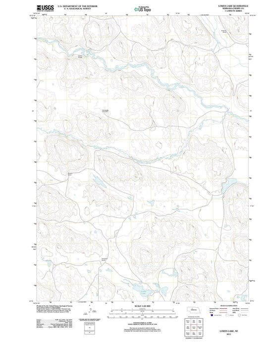 2011 Lowes Lake, NE - Nebraska - USGS Topographic Map