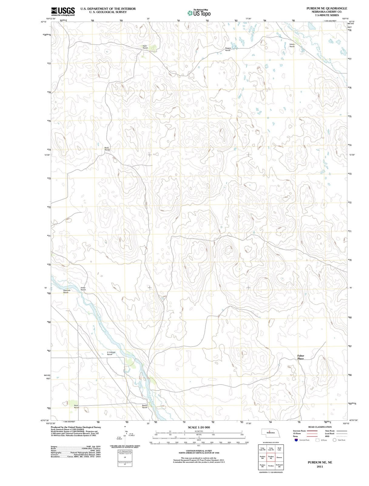 2011 Purdum, NE - Nebraska - USGS Topographic Map v2