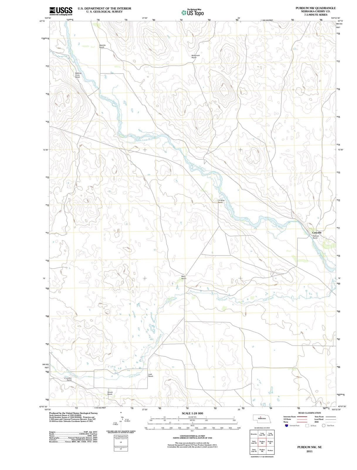 2011 Purdum, NE - Nebraska - USGS Topographic Map v3