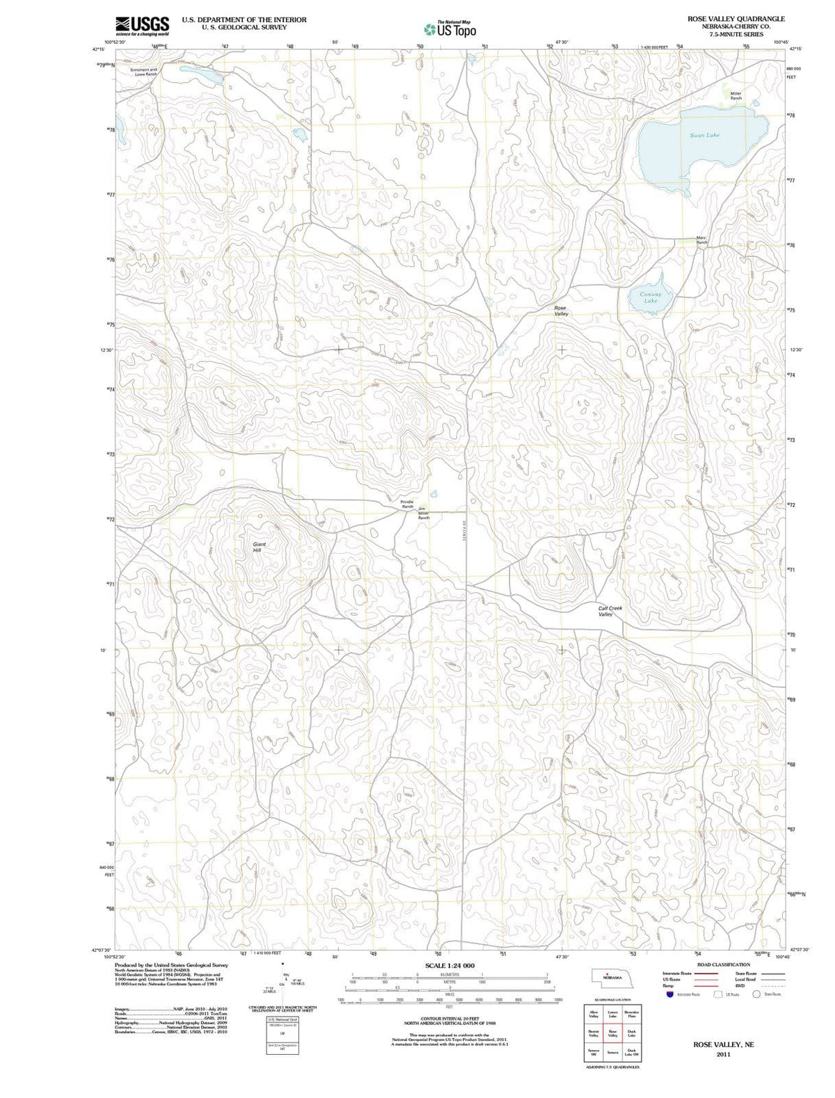2011 Rose Valley, NE - Nebraska - USGS Topographic Map