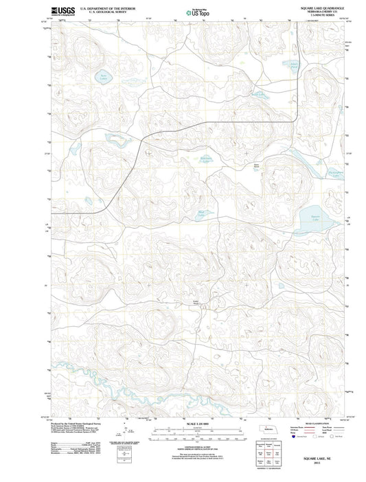 2011 Square Lake, NE - Nebraska - USGS Topographic Map