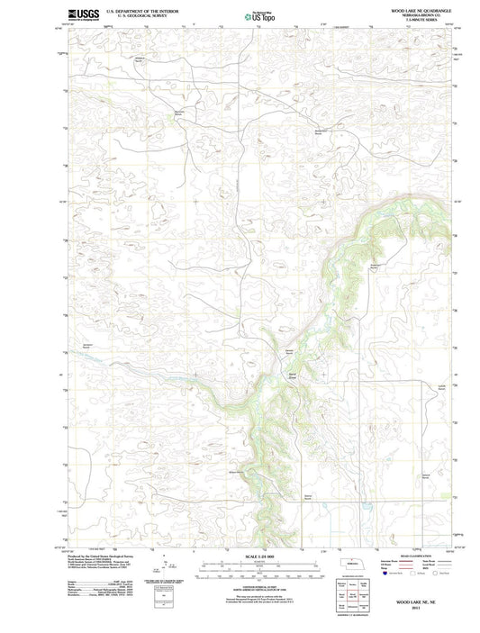 2011 Wood Lake, NE - Nebraska - USGS Topographic Map