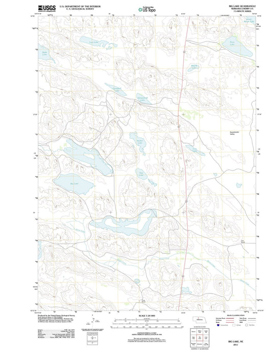 2011 Big Lake, NE - Nebraska - USGS Topographic Map