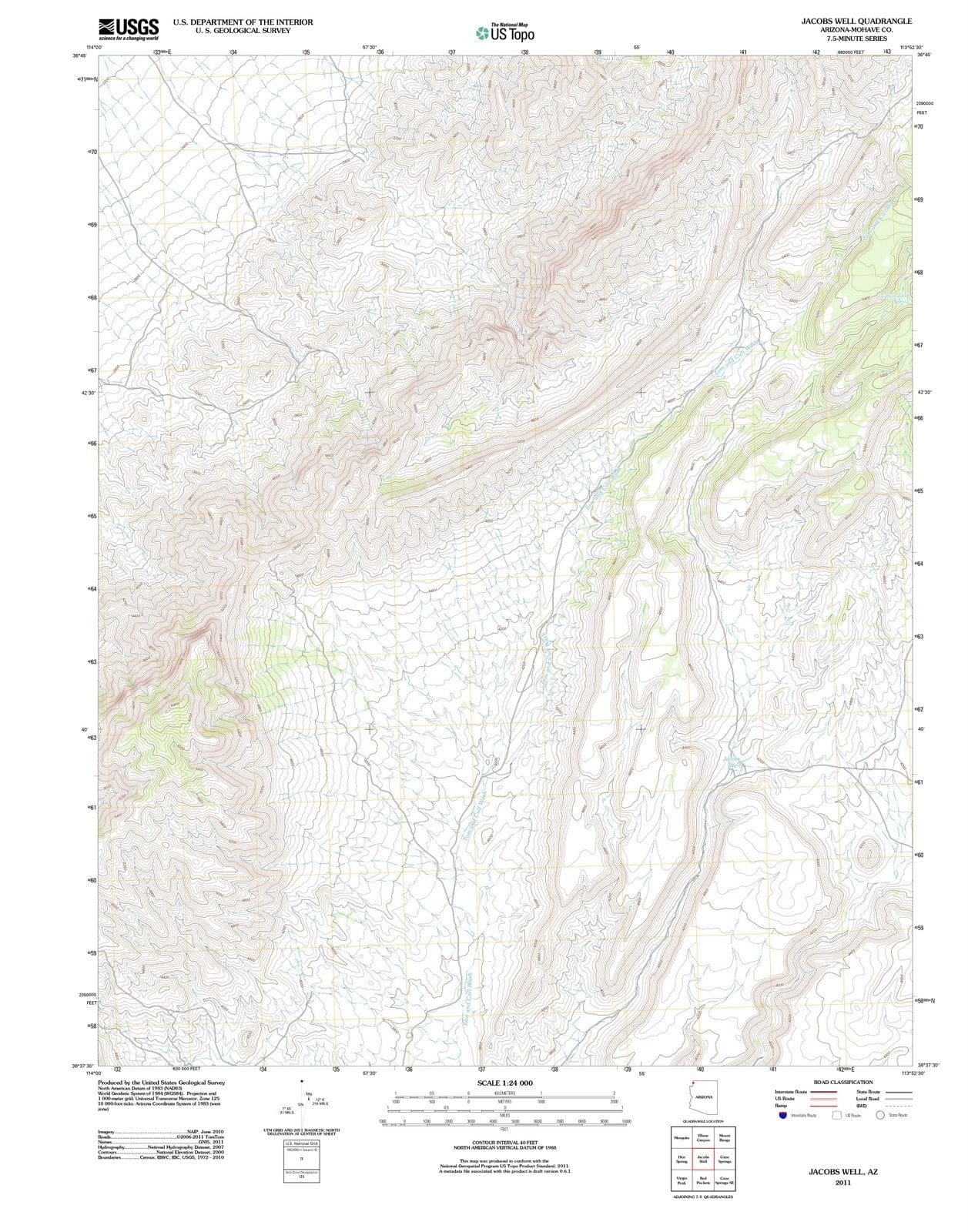 2011 Jacobs Well, AZ - Arizona - USGS Topographic Map