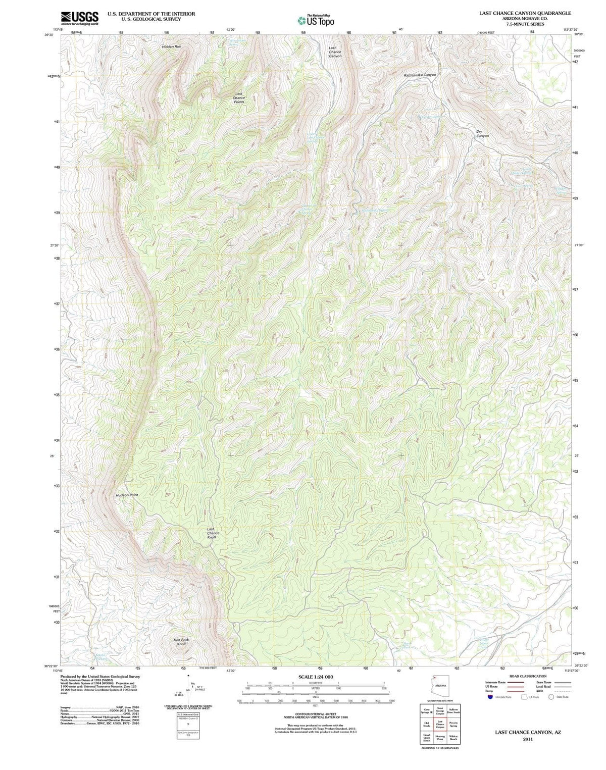 2011 Canyon, AZ - Arizona - USGS Topographic Map