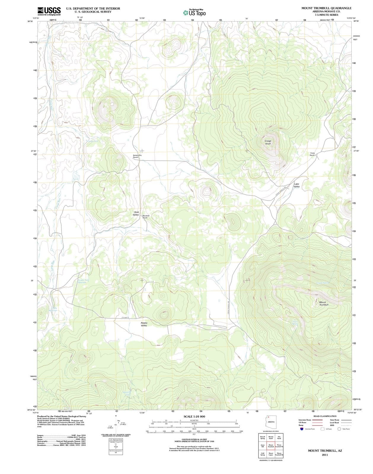 2011 Mount Trumbull, AZ - Arizona - USGS Topographic Map