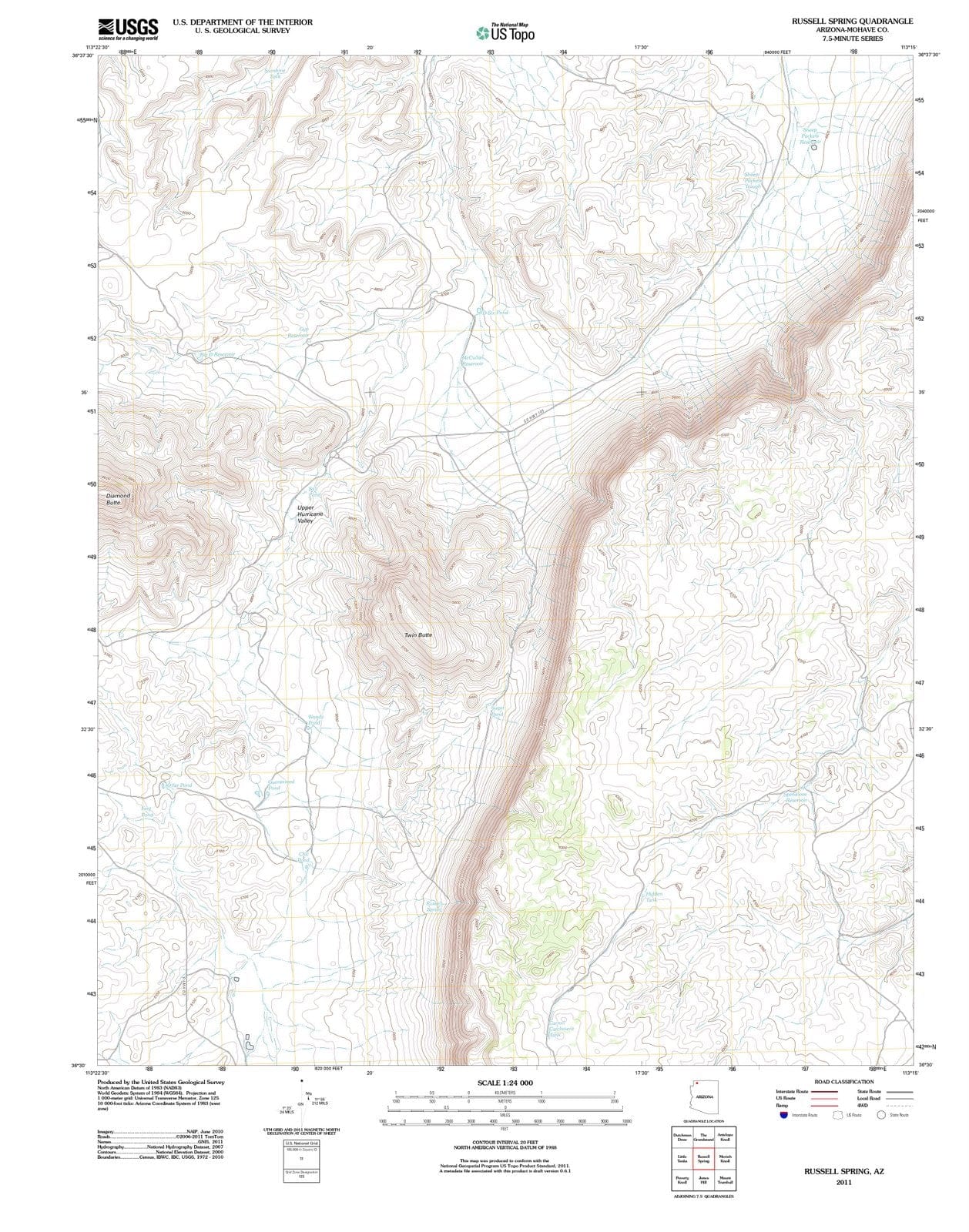 2011 Russell Spring, AZ - Arizona - USGS Topographic Map