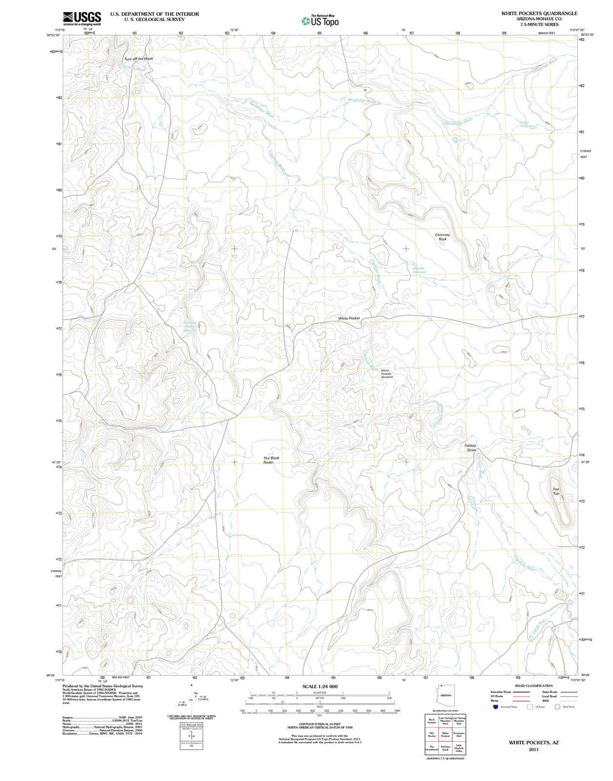 2011 White Pockets, AZ - Arizona - USGS Topographic Map