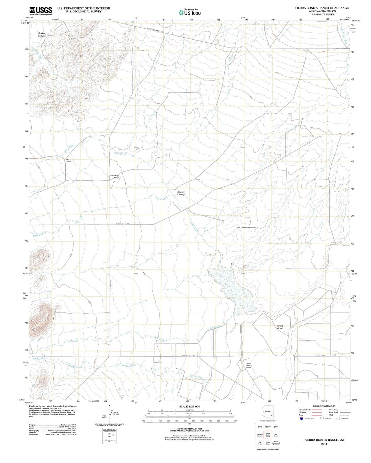 2011 Sierra Bonita Ranch, AZ - Arizona - USGS Topographic Map